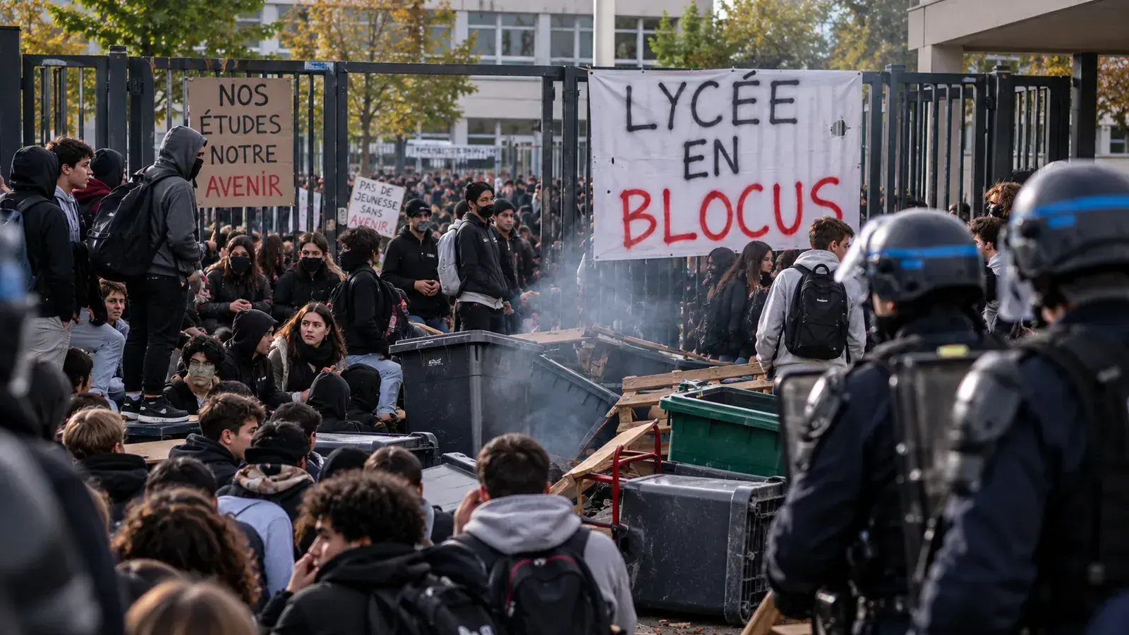 Affrontements entre lycéens et forces de l’ordre devant un établissement