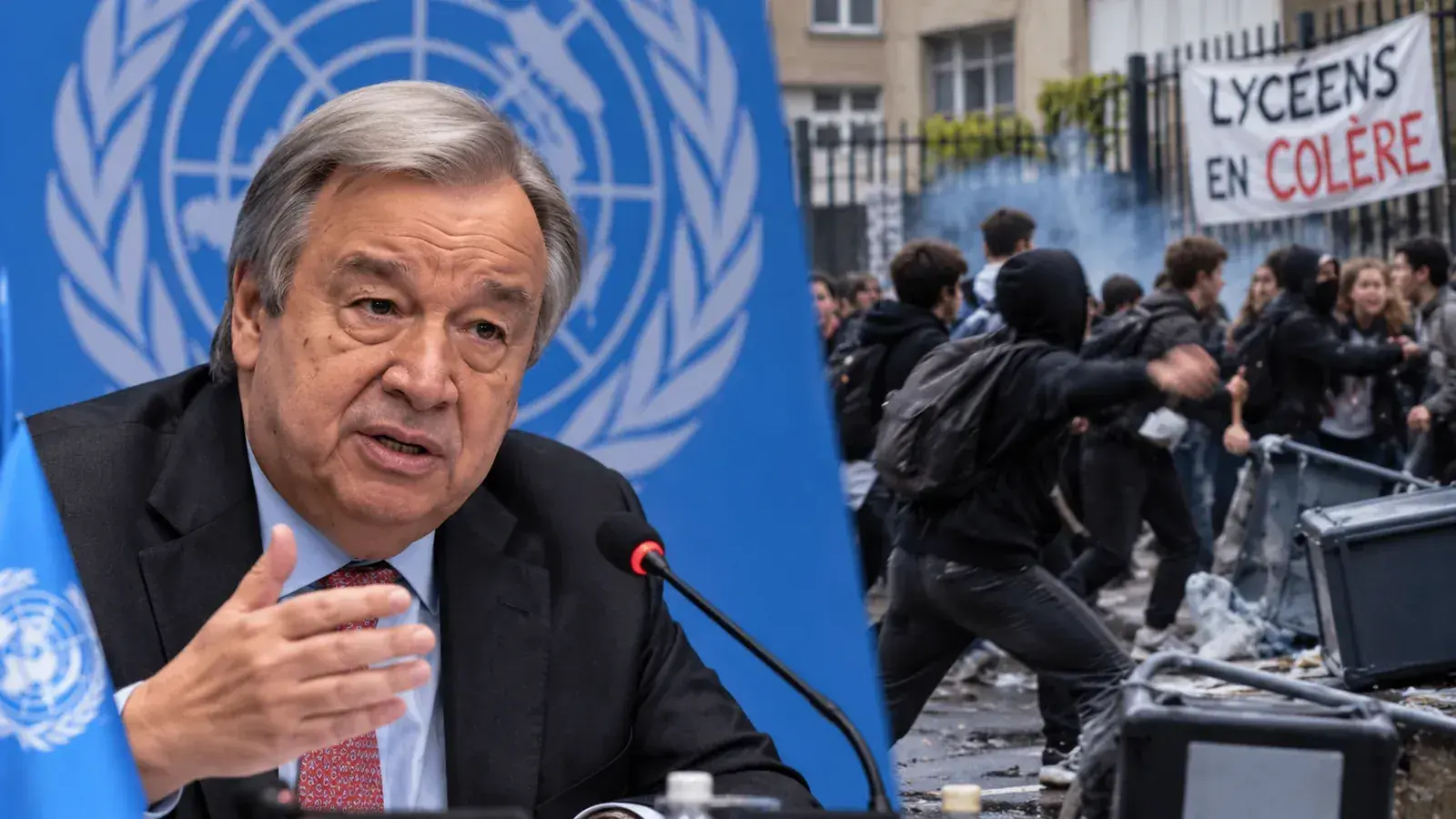 Lycéens mobilisés face aux forces de l’ordre, sous le regard des institutions internationales