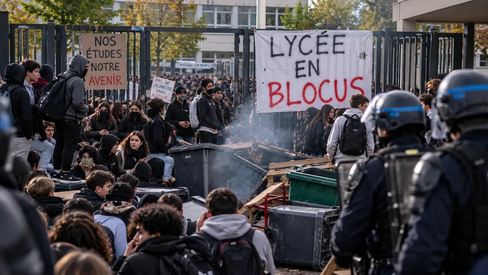 Affrontements entre lycéens et forces de l’ordre devant un établissement