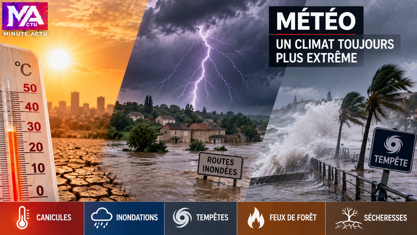Minute Actu : Meteo Climat catastrophe naturelle