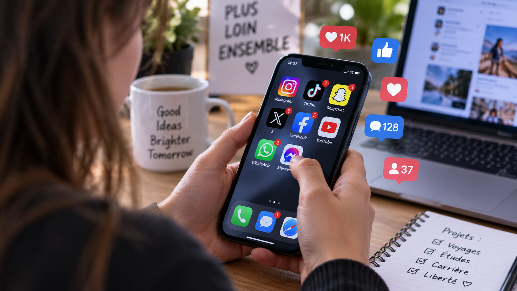 Minute Actu : Smartphone réseaux sociaux
