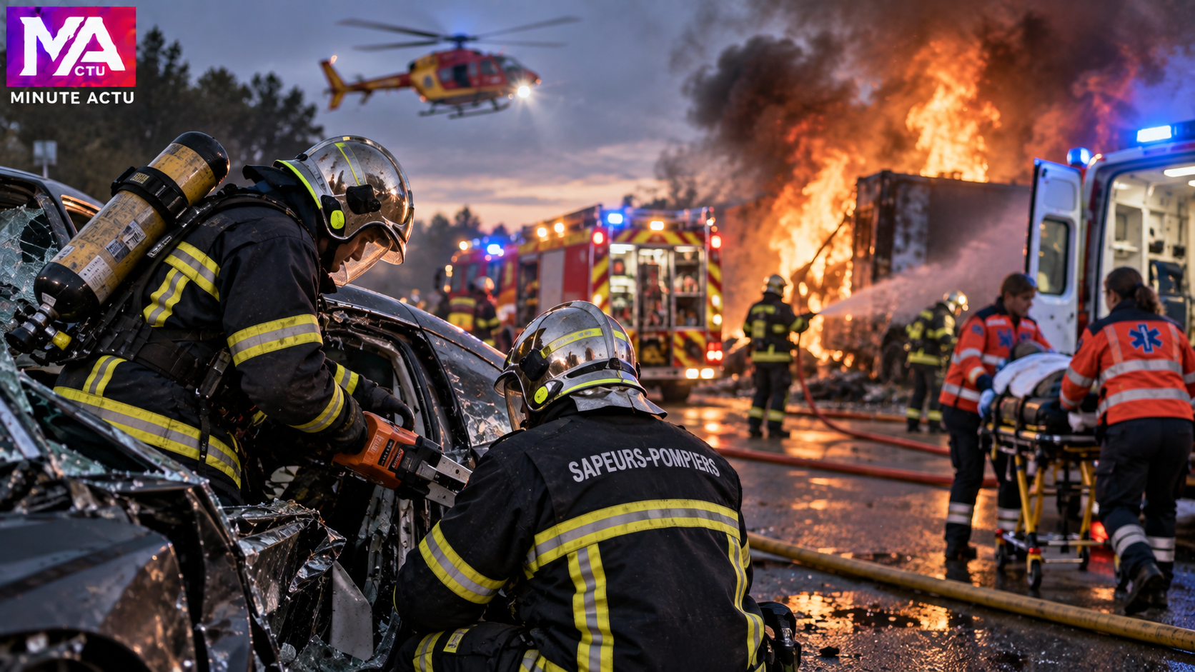 Minute Actu : Pompier Incendie accident
