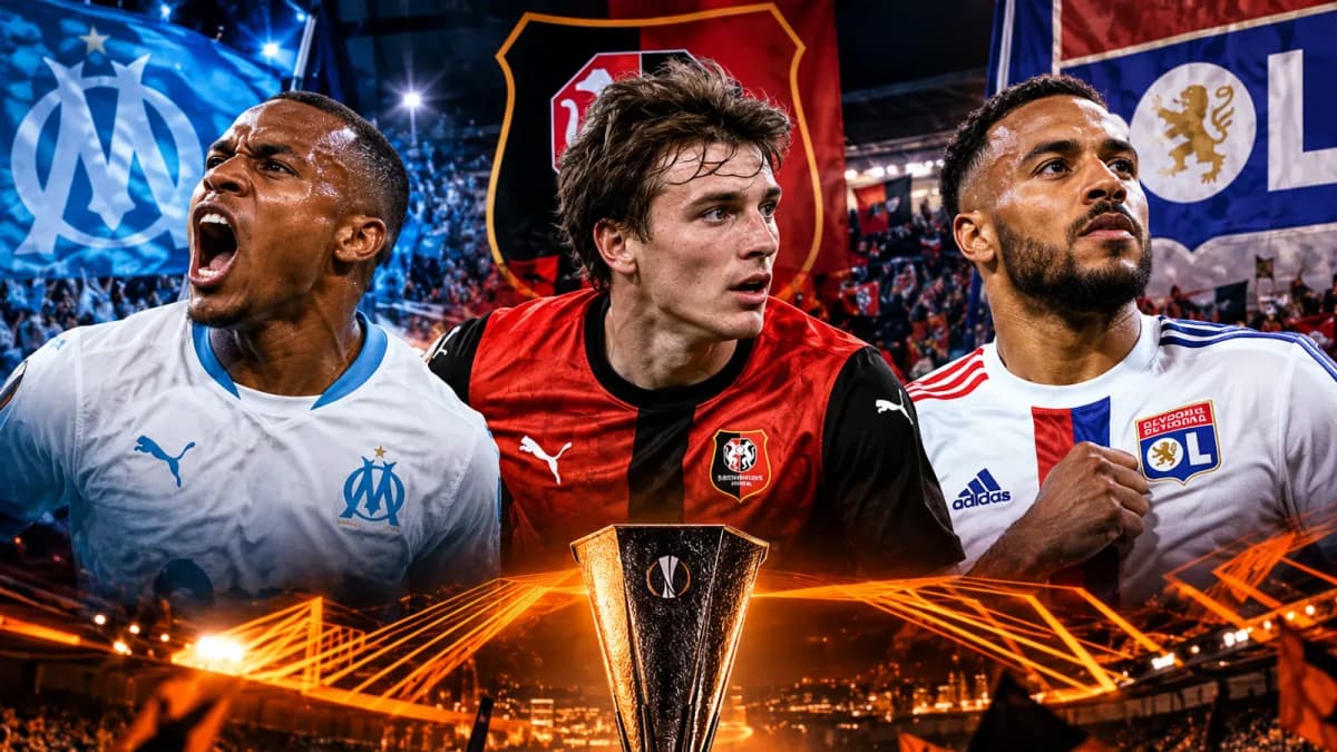 Joueurs de l’OM, de Rennes et de Lyon en Ligue Europa