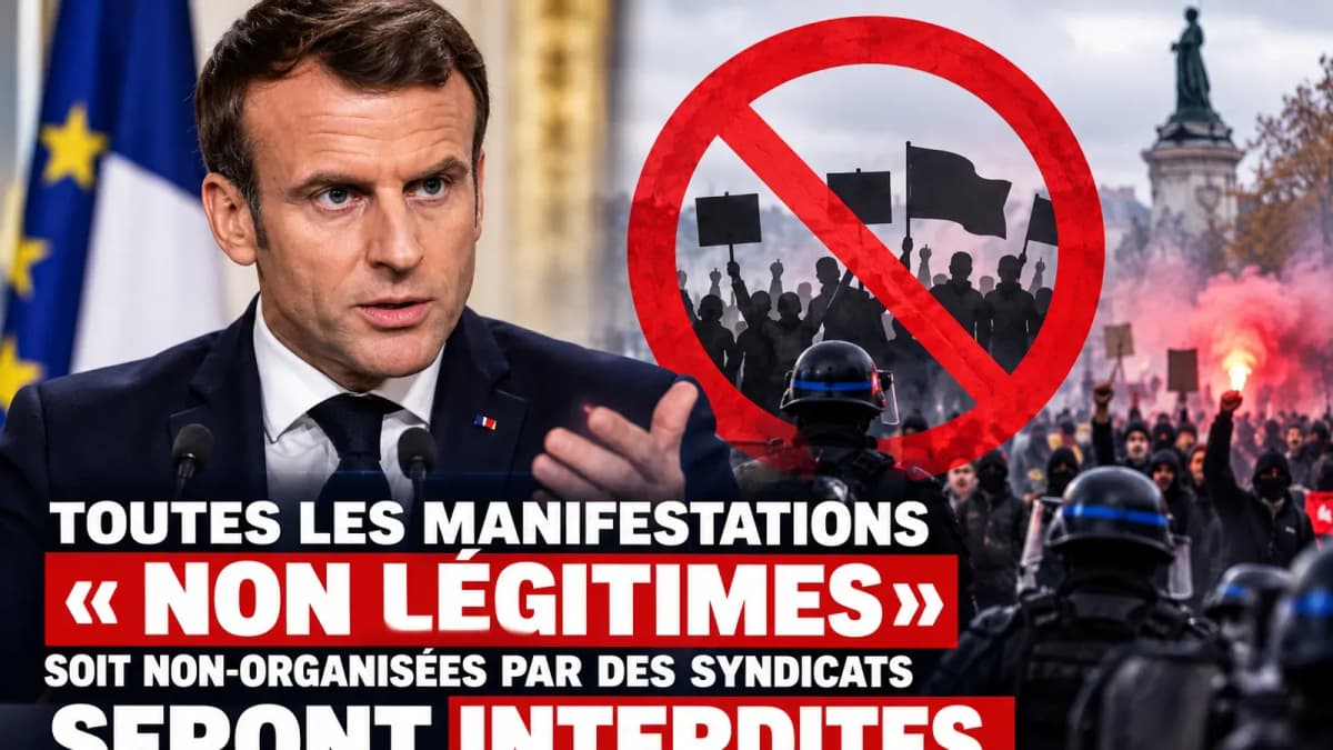 Emmanuel Macron et l’interdiction des manifestations non syndicales