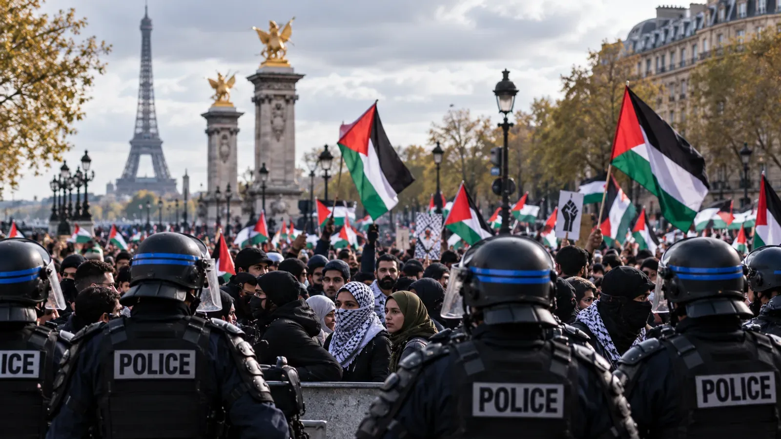 Manifestants et forces de l’ordre à Paris