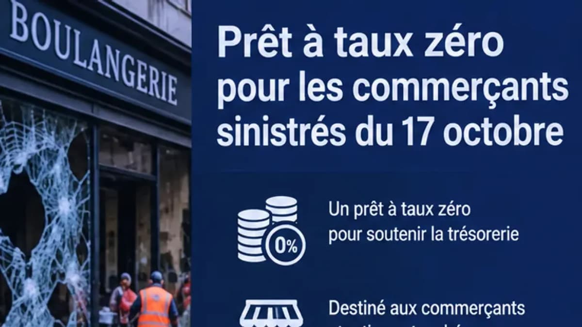 Commerce saccagé et annonce du prêt à taux zéro