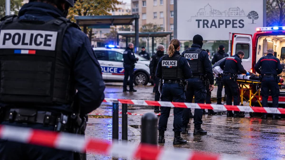 Policiers et secours à Trappes après la fusillade