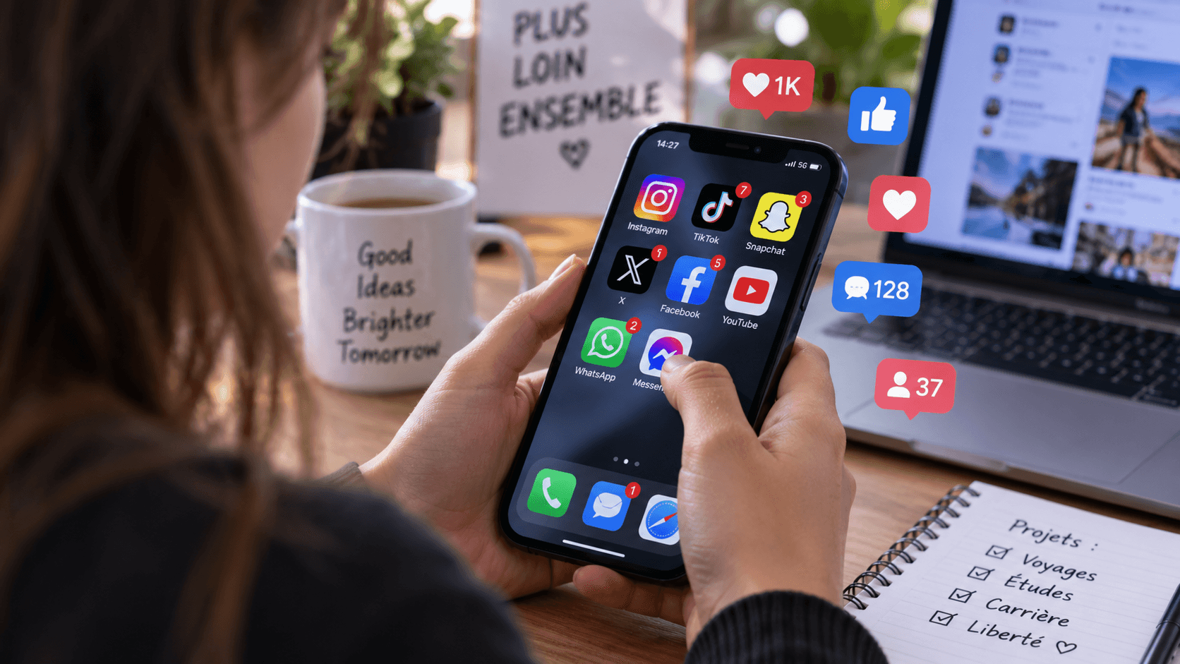 Minute Actu : Smartphone réseaux sociaux
