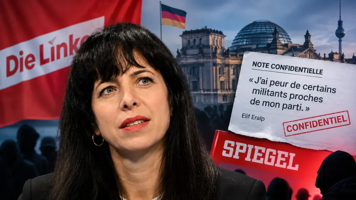 Illustration : Elif Eralp et la note confidentielle révélée par le Spiegel