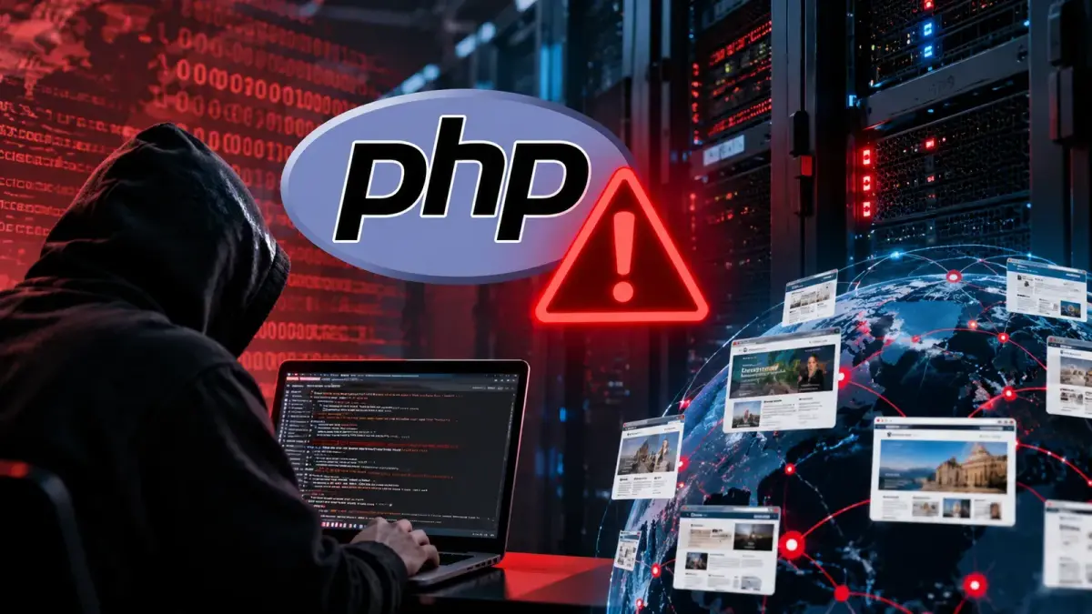 Illustration : un pirate exploite une faille PHP