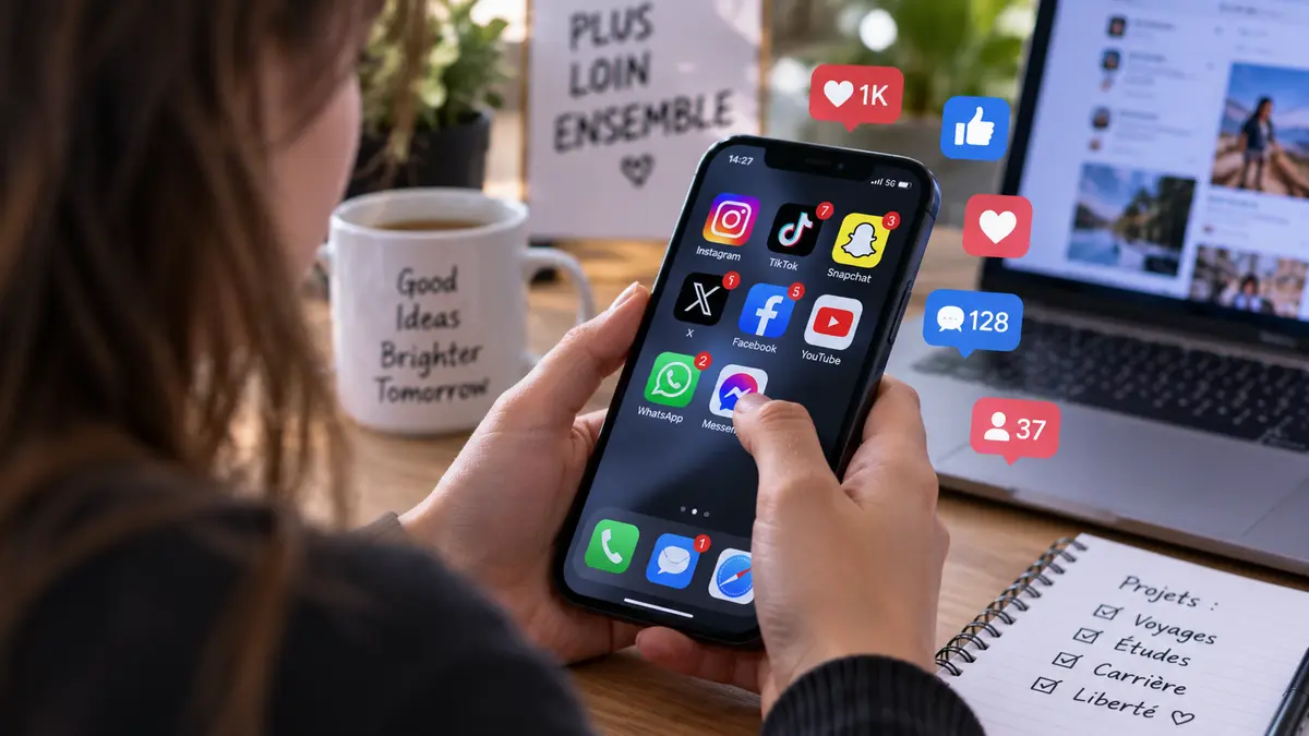 Minute Actu : Smartphone réseaux sociaux